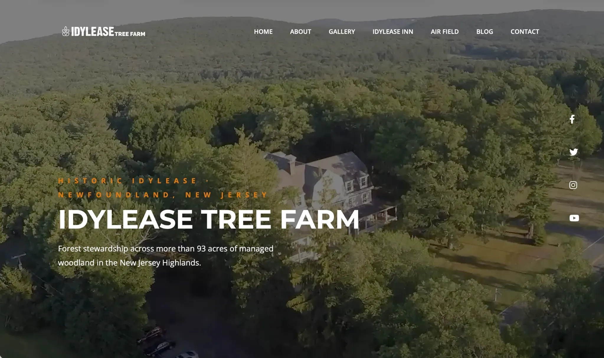 Idylease Tree Farm website preview