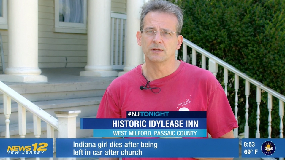 News 12 New Jersey interview at historic Idylease Inn